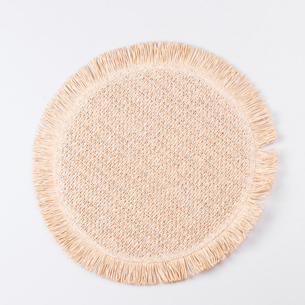 Yiwu Серветка сервірувальна на стіл кругла Ø38 (см) під тарілки Бежева HP-35-7BE Коломия - фото 3