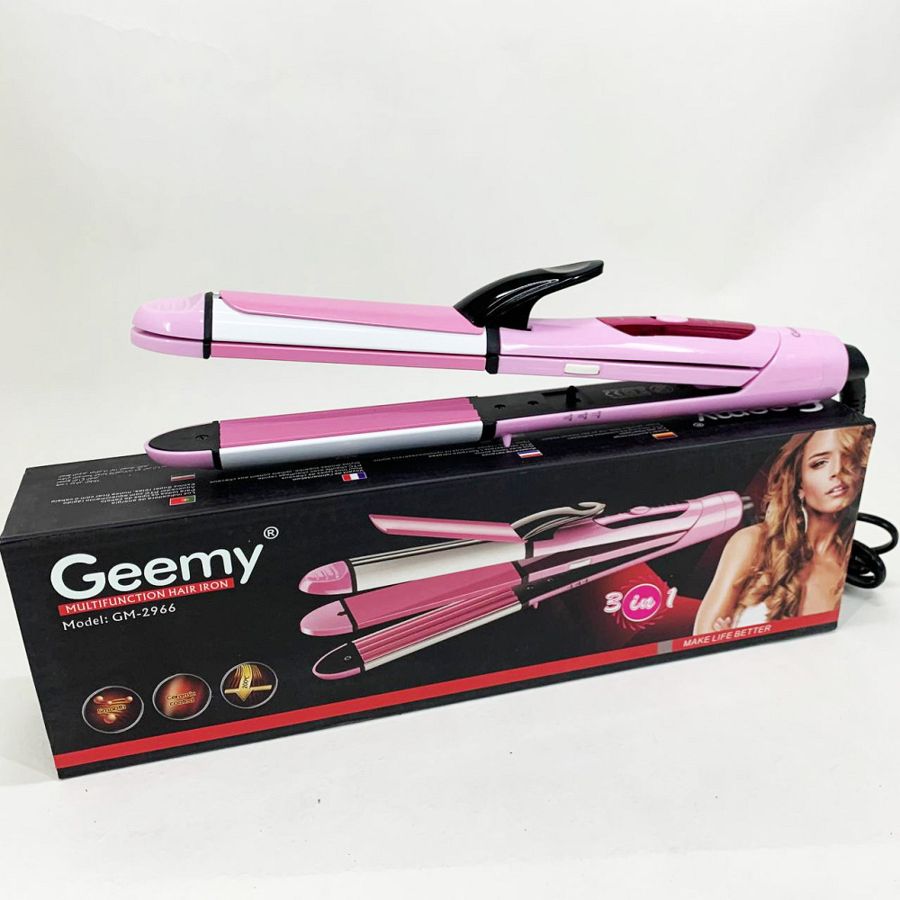 Праска для догляду за волоссям GEMEI GM-2966 3 в 1, Праска для волосся вузька Випрямляч щипці KA-48 Львів - фото 4