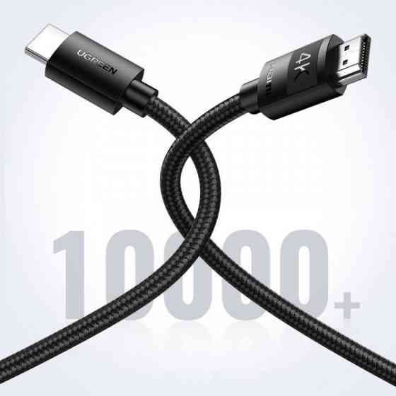 Кабель HDMI M - M, 5.0 м, V2.0 Cafule 4K@60Hz, в поліуретановій оплітці HD119 UGREEN (40103) Київ