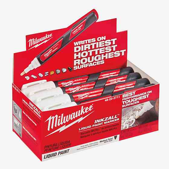 Маркер на основе жидкой краски InkZAll MILWAUKEE,белый Одесса