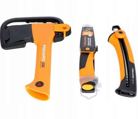 Універсальний Набір 3в1 в коробці (Сокира X5 ,Пила SW73 + Ніж) Fiskars (1057912) Нержавіюча сталь Нововолинськ