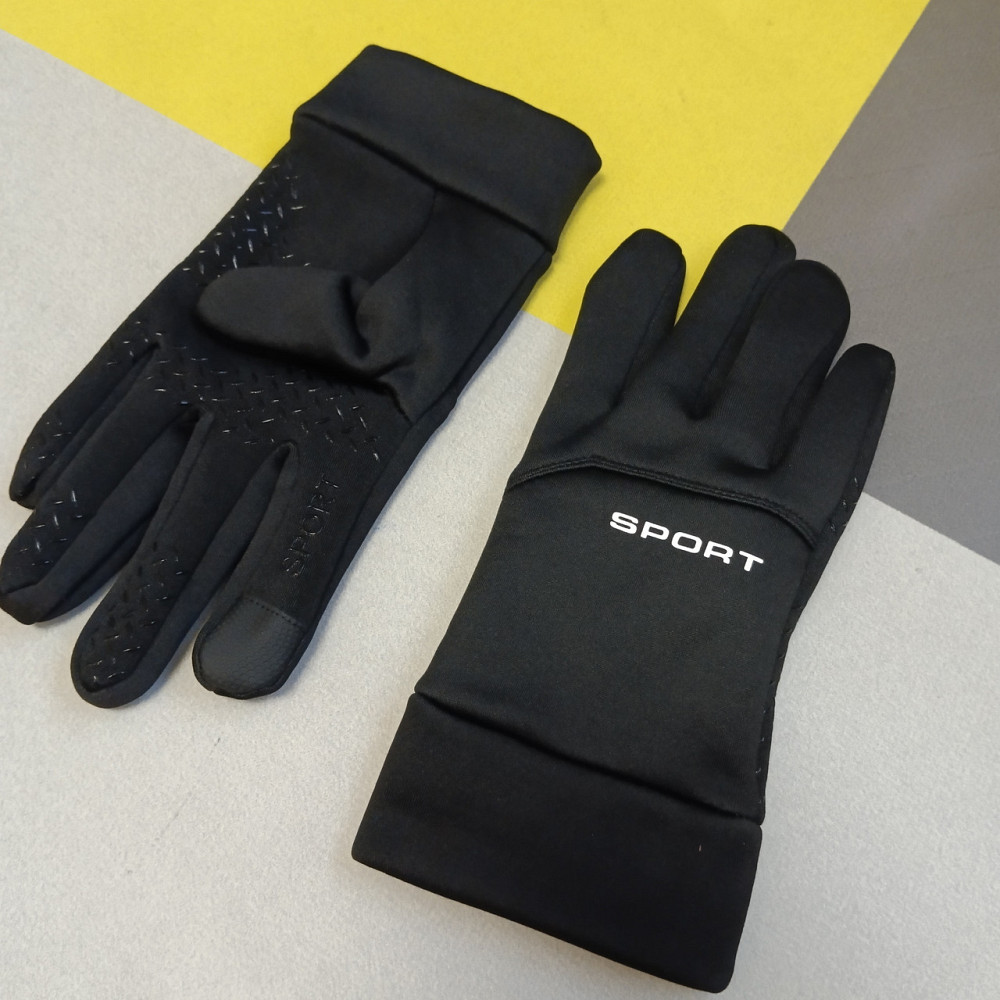 Рукавиці спортивні теплі Sport розмір L чорний для чоловіків Київ - фото 1