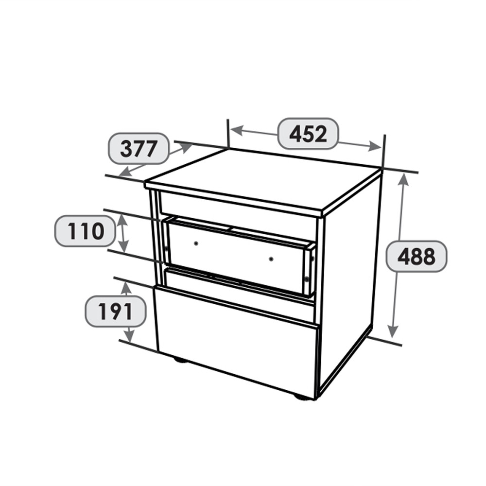 Тумба приліжкова Еверест ТЛ-1 Лайт 45х38х49 см Дуб Крафт білий (DTM-071083) Львів - фото 6