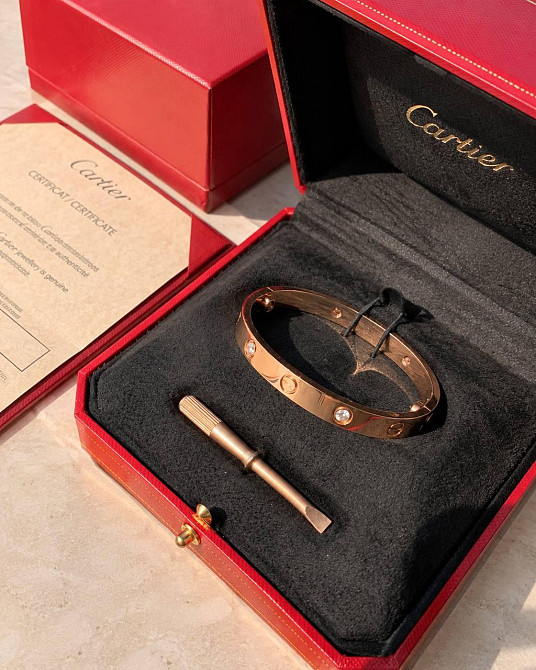 Браслет Cartier з викруткою | Рожева позолота AU750, люкс якість | Брендова упаковка - додатково Одеса - фото 16