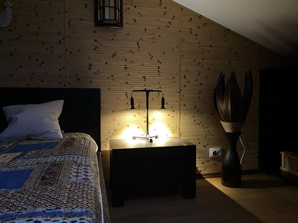 Настільна лампа Black Tandem - подвійний металевий дизайнерський LED світильник із спрямованими ламп Борисполь - изображение 4