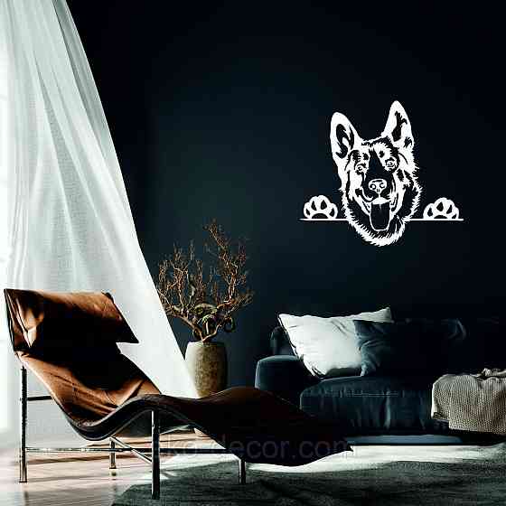 Декоративне настінне Панно «Вівчарка», Декор на стіну 50*44 см, Білий Київ