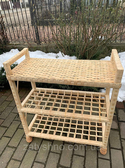 Этажерка для обуви из лозы натуральная Киев - изображение 4