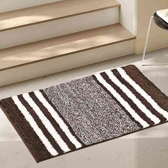 Коврик для ванной и душа коврик для ног в ванную комнату,микрофибра,атискользящий 50х80 см,в полоску Кам'янець-Подільський