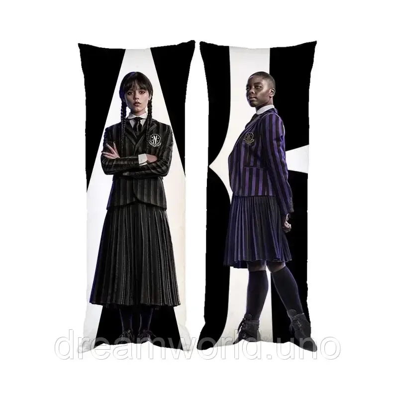 Подушка дакімакура Wednesday Венсдей декоративна подушка для обіймання 30х60 Харків - фото 1