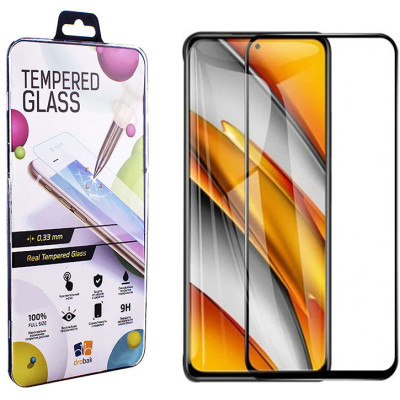 Стекло защитное Drobak Poco F3 Black Frame A+ (494902) Винница - изображение 1