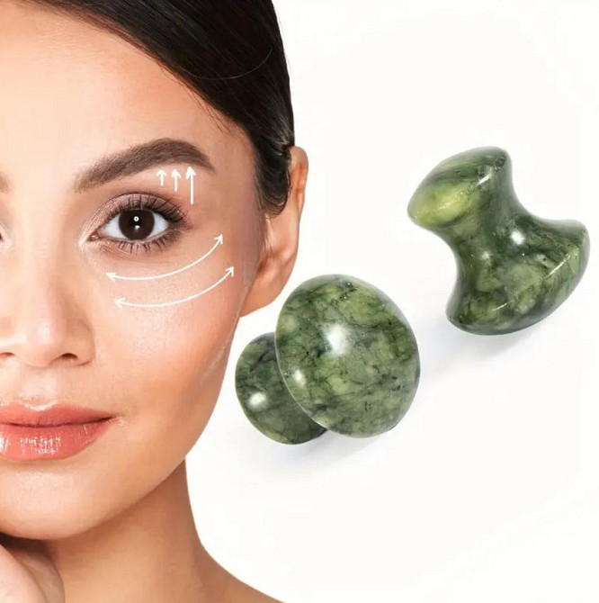Нефритовый массажер для лица Грибок (42*38 мм), массажер для лица, 1 шт. Киев - изображение 1
