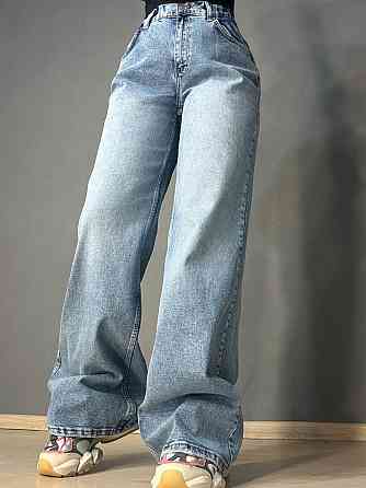 Джинси жіночі Sherocco 5218 WIDE LEG палаццо з резинкою на талії великі розміри блакитні, блакитний, 30, 30, 80 см, 105 см Київ