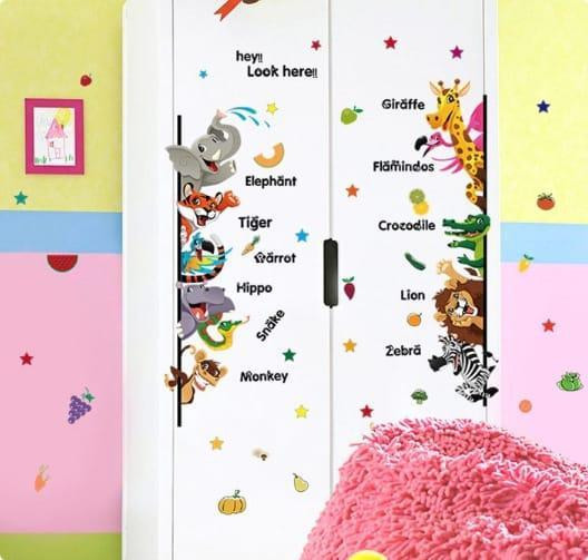 Интерьерная наклейка детская Животные на английском Киев - изображение 3