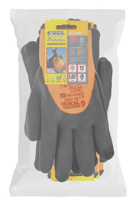 MASTERTOOL Рукавички акрилові MASTERTOOL утеплені зі спіненим латексним покриттям ¾ 11" 12 пар Коломыя - изображение 2