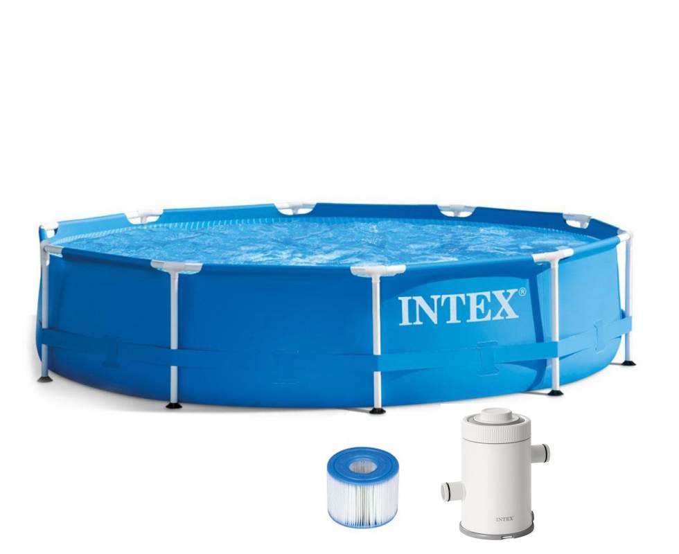 Каркасний сімейний басейн 305 х 76 см, 4485 літрів з картриджним фільтр насосом Intex 28202 Київ - фото 1