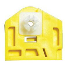 Направляющая каретка стеклоподъёмника Передняя левая дверь, Бело-жёлтый, Пластик,   Kangoo, Дверь, Киев - изображение 1