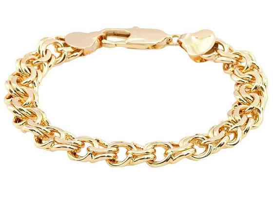 Браслет Позолота 18K Плетение Бисмарк длина 25см х 11мм (155682) ТМ XUPING Киев