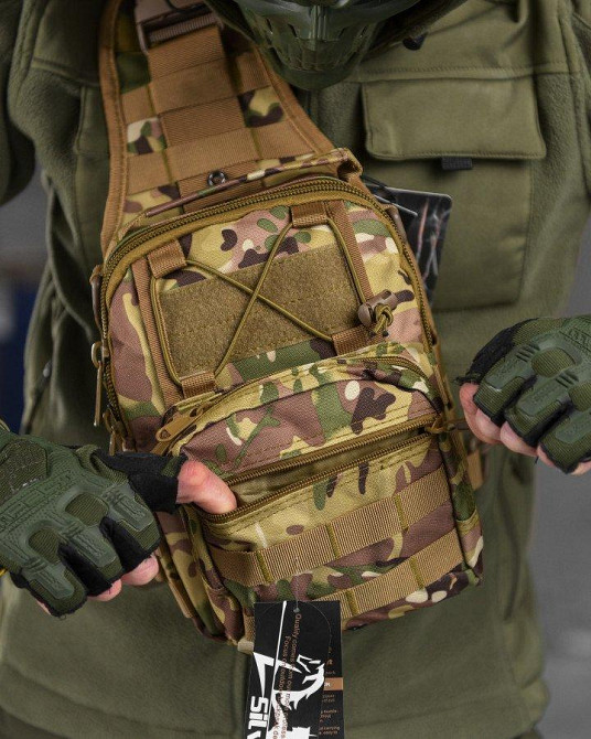 Сумка слинг  на через плечо тактическая мультикам  7л Одесса - изображение 6