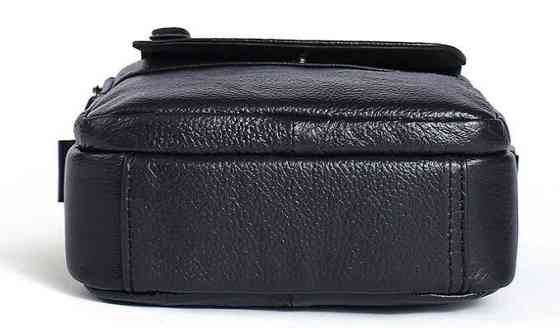 Сумка чоловіча зерниста Vintage 14704 Чорна Київ