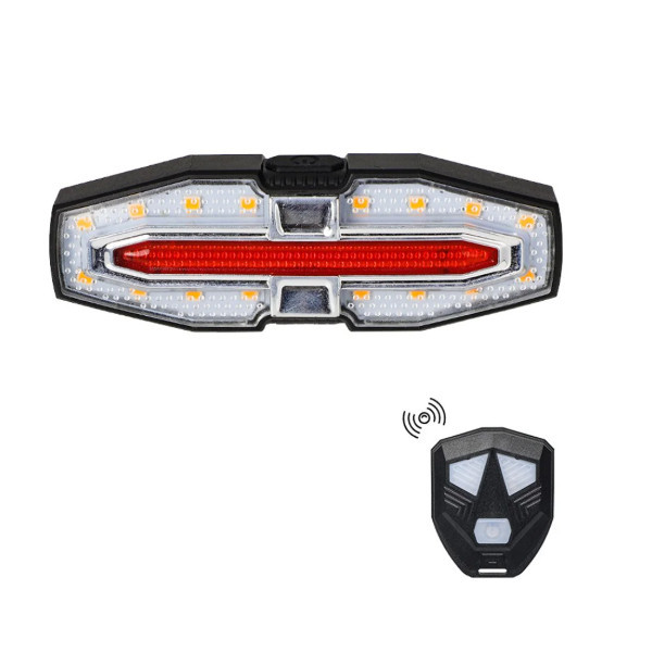 Велоліхтар Waterproof LY-5510 Red+Yellow Type-C Li-Ion із зазначенням поворотів Бровари - фото 5