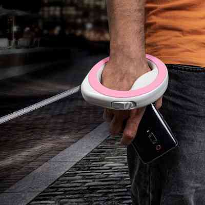 Поводок для собак WAUDOG R-leash светоотражающая лента XS-M до 40 кг 2.9 м розовый (81277) Винница