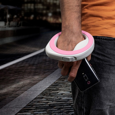 Поводок для собак WAUDOG R-leash светоотражающая лента XS-M до 40 кг 2.9 м розовый (81277) Винница - изображение 2