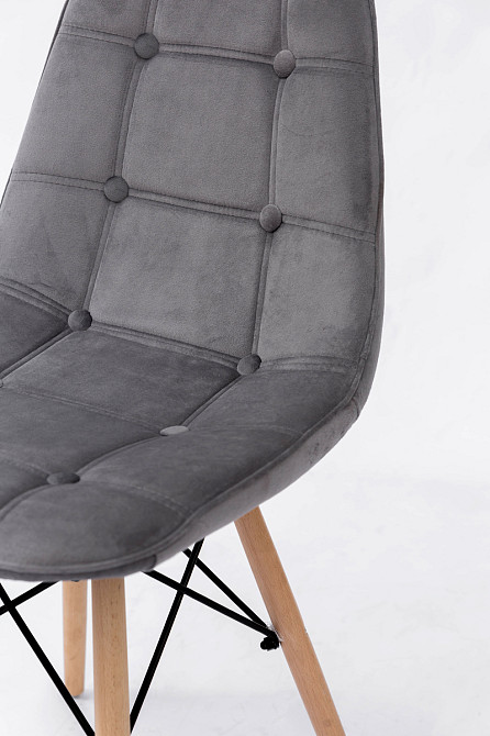 Стілець ДЖАСТІН, велюр сірий Киев - изображение 6