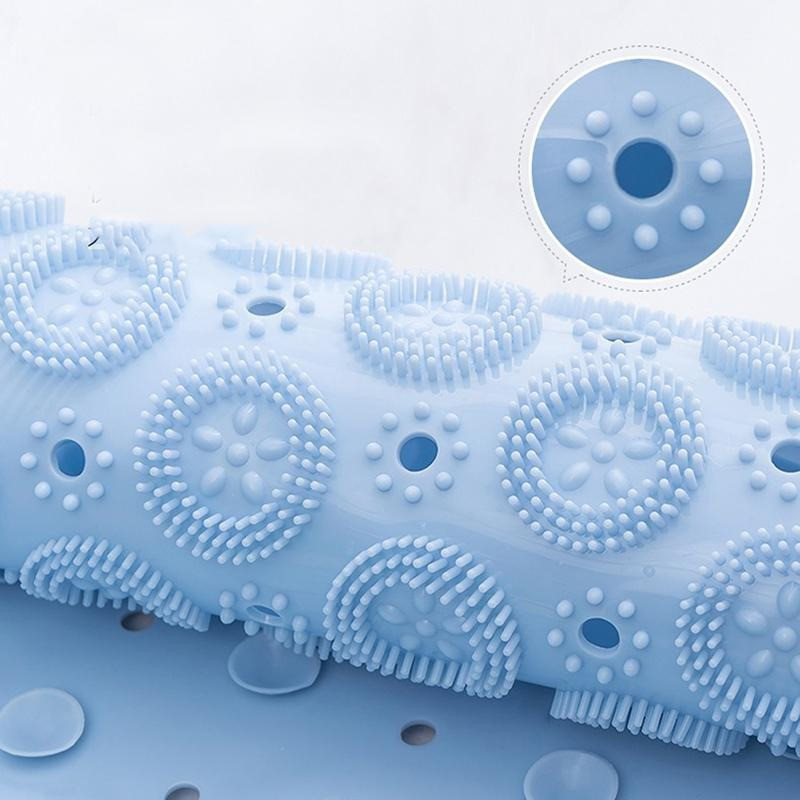 Силиконовый круглый коврик противоскользящий Bathlux на присосках для ванны и душа 55х55 см, Голубой Каменец-Подольский - изображение 8