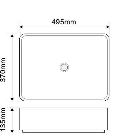 Раковина накладна Mixxus Premium BEVEL-0102 MARBLE 495х370х135mm   ( MP6519 ) 35031 Харьков
