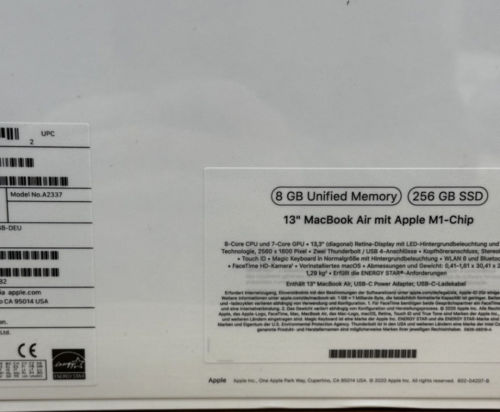 MacBook Air M1 8/256Gb Silver Київ - фото 3