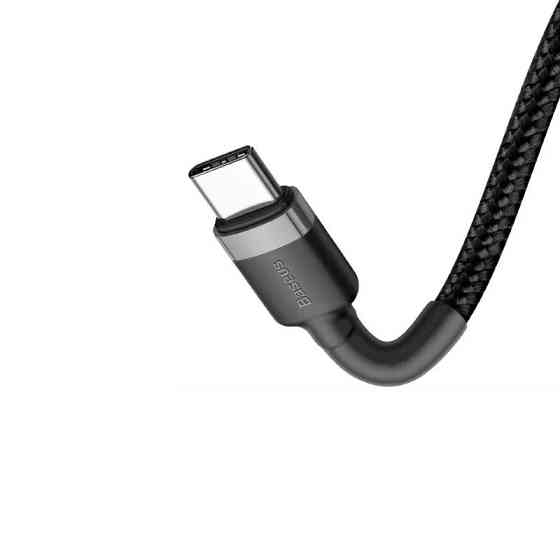 Кабель Baseus Cafule PD2.0 100W flash charging USB Type-C-Type-C cable 2m, колір сіро-чорний CATKLF-ALG1 Одеса