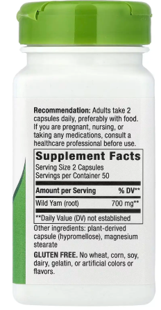Дикий ямс Nature's Way Wild Yam 700 мг 100 веганских капсул Киев
