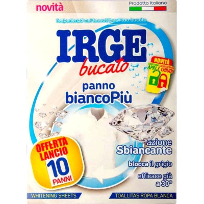 Серветки для прання Irge Пастка для білих речей З відбілювачем 10 шт. (8021723035041) Вінниця - фото 1