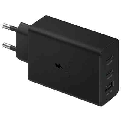 Зарядное устройство Samsung 2xUSB-С 65W PD PPS/USB-A Black (EP-T6530NBEGEU) Винница