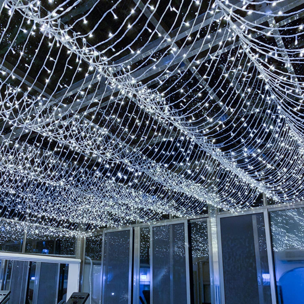 Уличная светодиодная гирлянда 30 м 600 LED Холодный белый свет, 8 режимов IP44 на елку, дом, террасу, перила Киев - изображение 9
