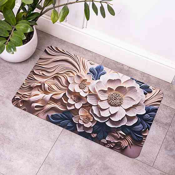 Антиковзний 3D килимок з м'якого діатоміту 38×58(см) вологопоглинаючий HP-42-64 Коломия