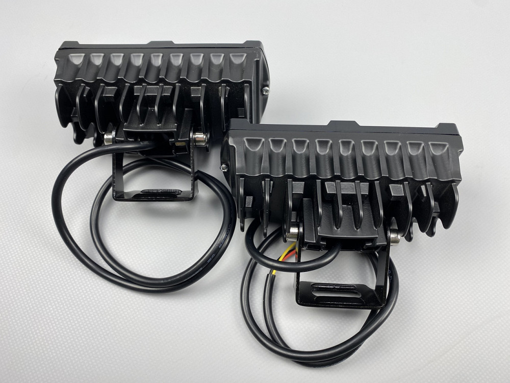 Фара LED прямокутна 6 Led діодів, 3D лінза, 9-32V, 6000К, IP67, led chip 3030, 50mm x 120mm, чітка межа світла Мукачево - фото 10