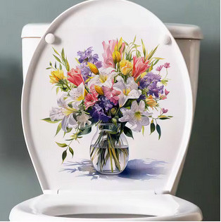 Наклейка для унітаза Квіти Київ - фото 1