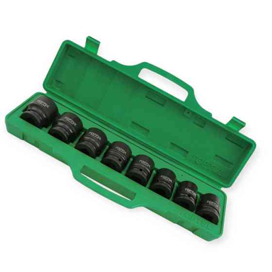 Набір ударних головок 3/4" 8 шт, 22, 24, 27, 30, 32, 33, 36, 38 мм CrMo (пласт. футляр) Мукачево
