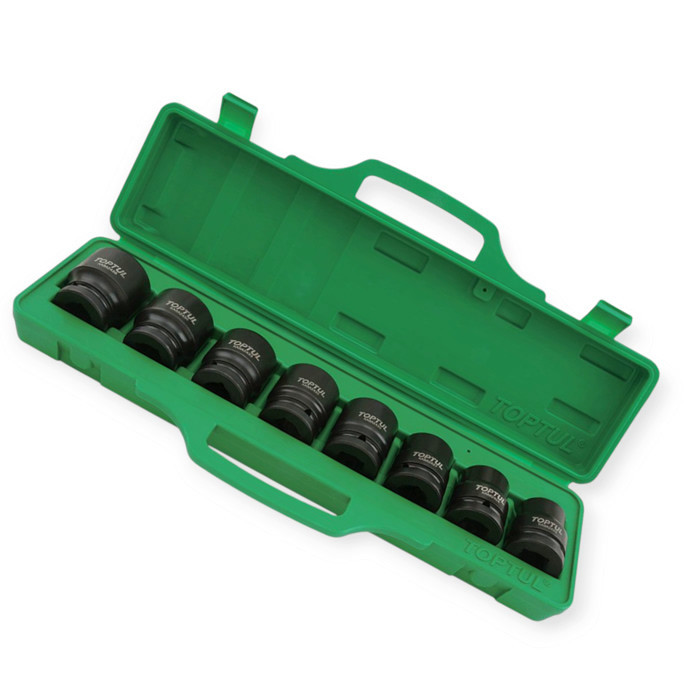 Набір ударних головок 3/4" 8 шт, 22, 24, 27, 30, 32, 33, 36, 38 мм CrMo (пласт. футляр) Мукачево - фото 1