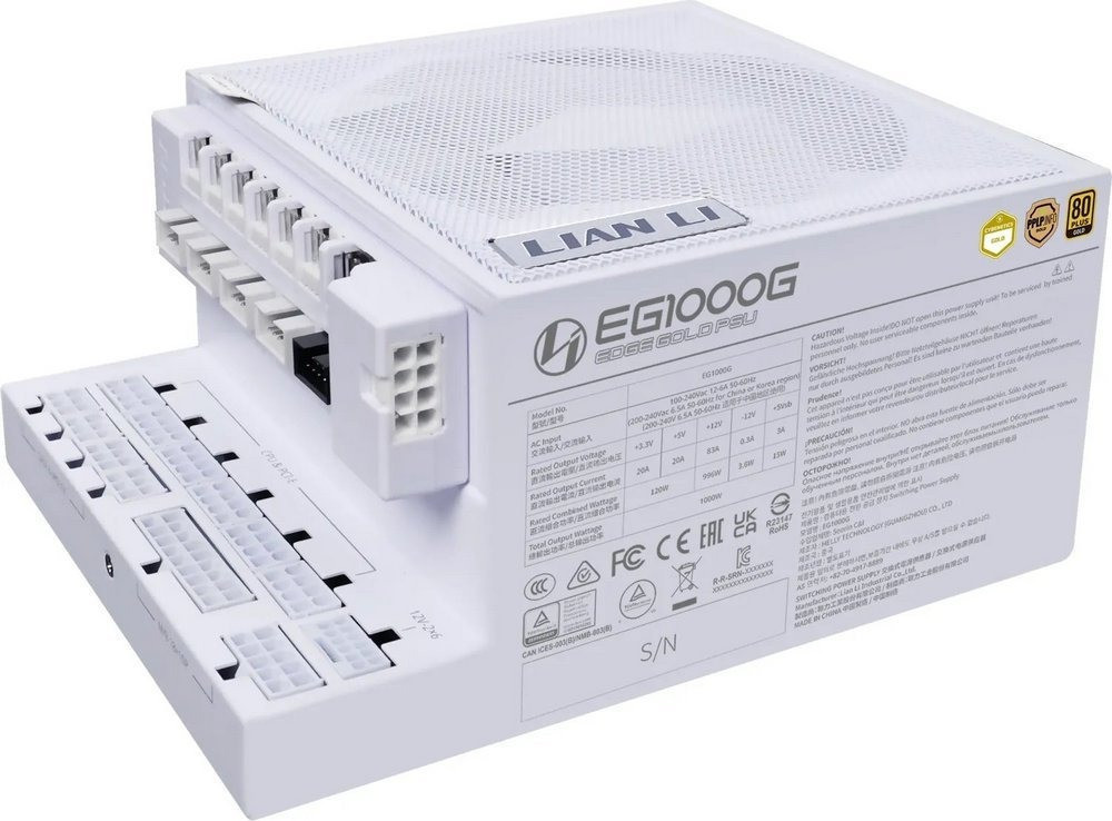 Блок питания Lian Li Edge Gold 1000W White with Hub, EU Cord (G9P.EG1000G.WH00.EU) ( 10121 ) Харьков - изображение 4