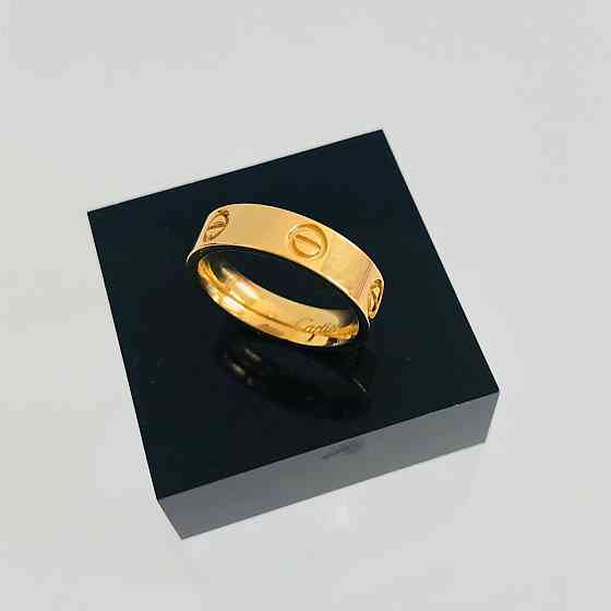 Cartier кольцо LOVE в лимонном золоте / Картье кольцо лимонное золото Одесса