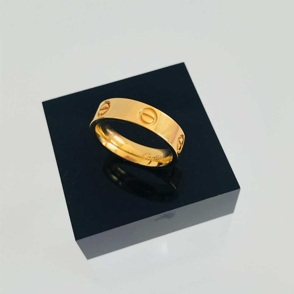 Cartier кільце LOVE в лимонному золоті / Cartier кільце лимонне золото Одеса - фото 2