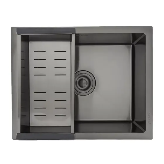 Кухонная мойка GAPPO GS5040-6 интегрированная 500x400 мм, нержавеющая сталь, черная Киев