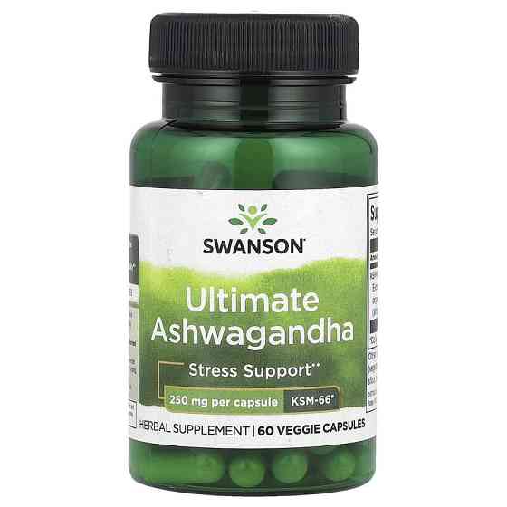 Ашваганда Swanson Ultimate Ashwagandha KSM-66 250 mg 60 caps Луцьк