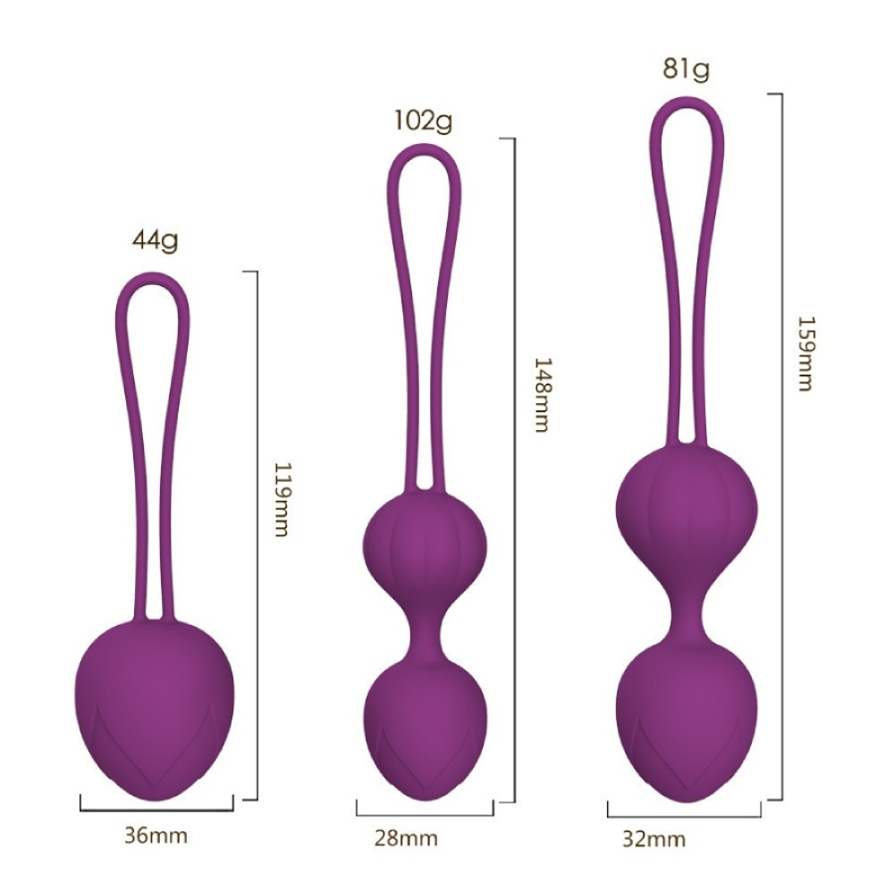 Набор вагинальных шариков Every Night Toys Wendy, 3 шт, лавандовый Sex Aura Киев - изображение 5