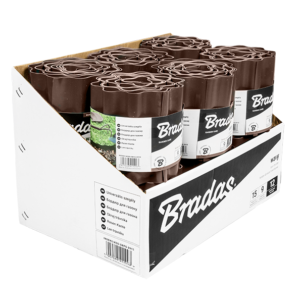 Бордюр хвилястий 20см 9м коричневий Bradas, Польща Київ - фото 2