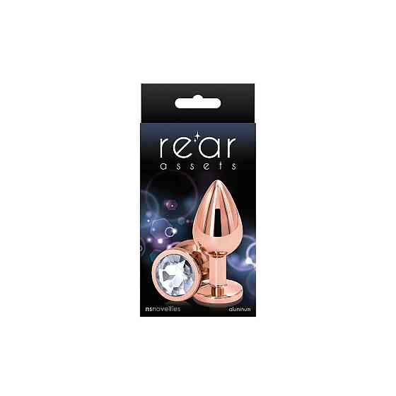 Анальная пробка NS Novelties Rear Assets - Rose Gold - Medium - Clear Sex Aura Киев
