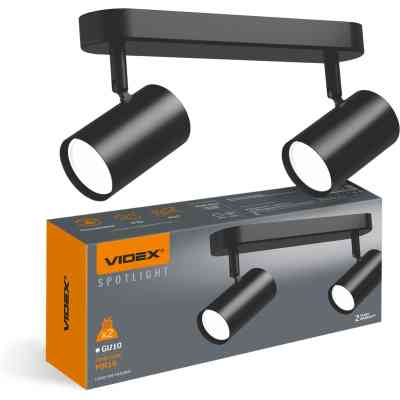 Світильник Videx під лампу 2xGU10 накладний поворотний (VL-SPF05B-BPB) Вінниця
