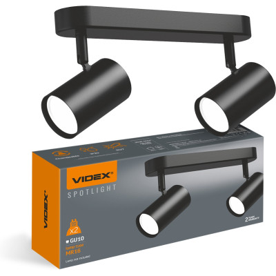 Светильник Videx під лампу 2xGU10 накладний поворотний (VL-SPF05B-BPB) Винница - изображение 3